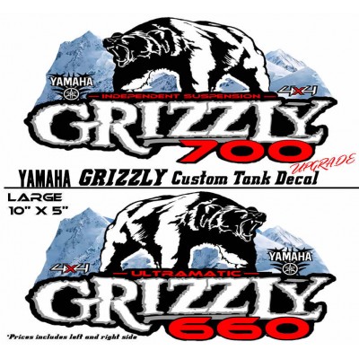 Yamaha Grizzly OEM ATV Tank Decal Graphic Sticker Kit 350 450 550 600 660 700   292032426283